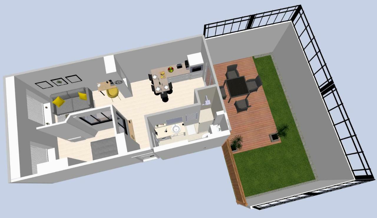 로리앙 Le P'Tit Atelier, Terrasse Privative 아파트 외부 사진